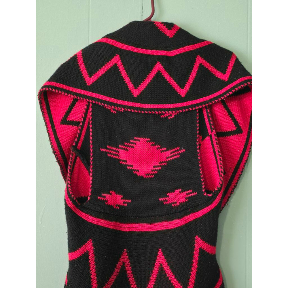 Women's New Directions Cardigan, PXL, Red & Black - Picture 7 of 8
